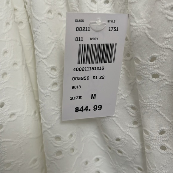 White Eyelet Spaghetti Strap Dress - Picture 3 of 3